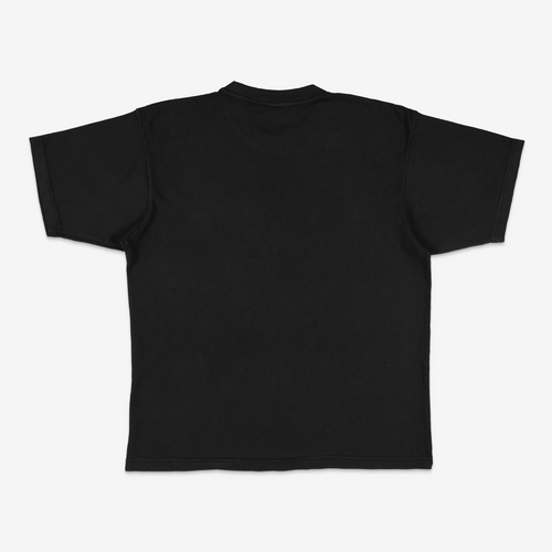 Black t-shirt on a white background